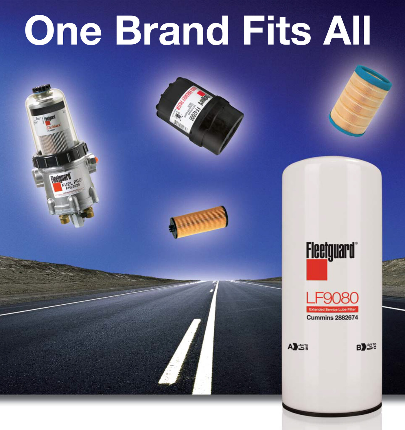 Fleetguard filtration range — fuel, lube and air filters